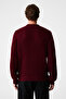 Cablin Men's Round Neck Regular Fit Knitwear Claret Red Sweater - 7