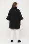 Steel Knitwear Women's Wool Warm Sleeve Snap Fur Collar Black Plus Size Thick Winter Mother Cardigan - 8