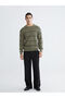 Crew Neck Striped Men's Knitwear Sweater - 2