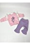 Flower Embroidered Baby Girl Set - 5
