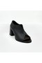 Black Leather Open Toe Heeled Sandals - 3