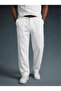 Baggy Linen Fabric Pleated White Pantalon K2019P - 7