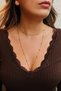 Steel Choker Dorika Necklace Bulk Chain Low-Cut Necklace 1mm Elegant Minimal - 3