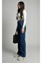 Clara 90's Power Stretch Fabric Colorfast Medium Blue Super High Waist Loose Jeans Palazzo Pants - 3