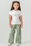 6-9 Years Old Girl's 3-Piece Set – Jacket, T-Shirt, and Wide-Leg Pants |   Casual & Stylish Combination - 5