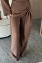 Brown Belt-Detail Trouser Shirt Set - 8862 - 5