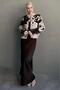 Beige Crew Neck Patterned Buttoned Women's Knit Cardigan MG2655 - 8