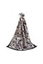 Luxury Medina Silk with Geometric Pattern Black - White Color 75X195 Wrinkle Free Shal Moss Crepe Stitch Type It
