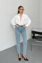 Women's Regular Waist Mom Fit Jean Ice Blue - 2602 - 3