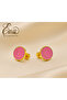 Lollipop Stud Earrings, Hypo Allergenic - Gold Plated - 3