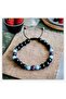 Real Natural Stone Healing Bracelet - Courage Success Peace Money Student (Amethyst, Aquamarine, Onyx Hematite) - 4