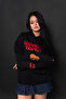 Friends Don'T Lie Printed Oversized Unisex Black Hoodie - 5