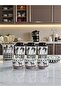 Kitchen Dowry Set 104 Breakfast Utensils Spice Rack Spoon Holder Towel Holder Dark Zebra Horse Pattern Silver