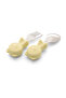 Premium Children's Bpa Free Quality Silicone Handle Stainless Steel Tip Fork-Spoon /Yellow - 3