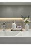 24X12 cm Bathroom Decoration Stand with Marble Wooden Legs - 2