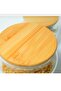 6 Pieces Vacuum Bamboo Lid 1300 ml Glass Spice Jar Set of Pudding Jars - 4