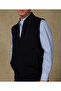 Forte Knitted Fabric Wool Modern Fit Navy Blue Mock Neck Men's Plain Knitwear - 4