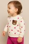 Baby Girl/Child Polka Dot Punch Teddy Bear Shoulder Snap Baby Set 2 Piece Top and Bottom Seasonal 3-6-9-12Months - 3
