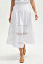 Fisto Detailed Pure Cotton Midi Length Lined Skirt - 7