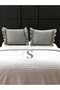 Black Striped Linen Bohemian Ruffled Vintage 2-Piece Rectangular Throw Pillow Cover - 3