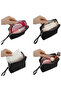2-Pack Women's Sanitary Pad Storage Bag - Black and Cow Pattern Pad Organizer - 10X14X3 cm - 4