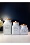 3 Size Bamboo Vacuumed Porcelain Tea Sugar Coffee Jar 3-Piece Storage Set 1000ml,750ml,500ml - 3