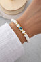 White Fimo Bracelet with Evil Eye Beads |   Summer Women's Bracelet - 3