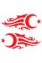 Flaming Moon Star Auto Side Window Sticker 10 X 4 cm Right/Left 2 Pieces - 2