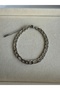 Men's Silver Color Stainless Steel Figaro Chain Model Bracelet - 7