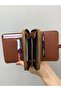 Small Size Women's Wallet Brown Gold Detailed - 4