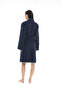 Athena Kimono Women's Bathrobe - Navy Blue 100% Cotton - 5