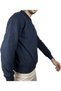 Men's Navy Blue Polo Collar Regular Fit Sweater with Pockets - 5