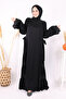 Stone Embellished Detailed Dress 3933 Black - 2
