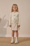 3-Piece Holiday Outfit for Girls with Bow Detail, Cardigan, Shorts and Skirt, Brown - 3