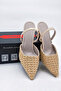 Women's Special Design Pointed Toe Straw Coated Daily Heeled Shoes - 8