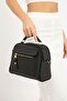 Women's Crossbody and Handbag with Adjustable Strap Leather Textured Three Compartment Large Shoulder and Handbag - 3