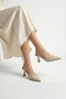 Women's Special Design Pointed Toe Straw Coated Daily Heeled Shoes - 6