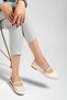 Satin Women's Ballet Flats Orthopedic Sole Round Toe Ballerina Shoes - 7