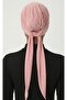 Ribbed Tie Powder Ready Turban Hijab Bonnet Suitable for Medical Use - 3