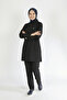 Lycra Nurse Uniform Hijab Set Black - 2