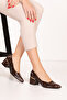 Women's Genuine Leather Classic Heeled Shoes Ast.1008