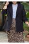 Women's Plus Size Single Button Decorative Flap Pocket Shoulder Pad Layer Lined Woven Jacket