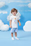 Embroidery Detailed T-Shirt - Gingham Shorts Baby Boy Double Set