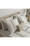 Double Fitted Sheet Set - Brown Striped - 3