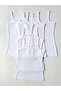 Girl's 100% Cotton White Jacquard Rope Strap Tank Top/Fanilla Set of 5 - 5