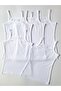 Girl's 100% Cotton White Jacquard Rope Strap Tank Top/Fanilla Set of 5