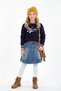 Girl's Crew Neck Embroidered Detailed Knitwear Sweater