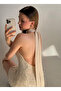 Women's Tie-Detail Open Back Fringed Sequin Mini Dress (Length increased) - 7