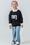 Girl's 3-Piece Set – Stone Detailed Sweatshirt + Shirt + Stone Embroidered Wide Leg Jeans