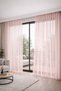 Tulle Curtain Natural Linen Look Living Room No Ironing Lead-Free Single Panel Extrafoam Pink - 2